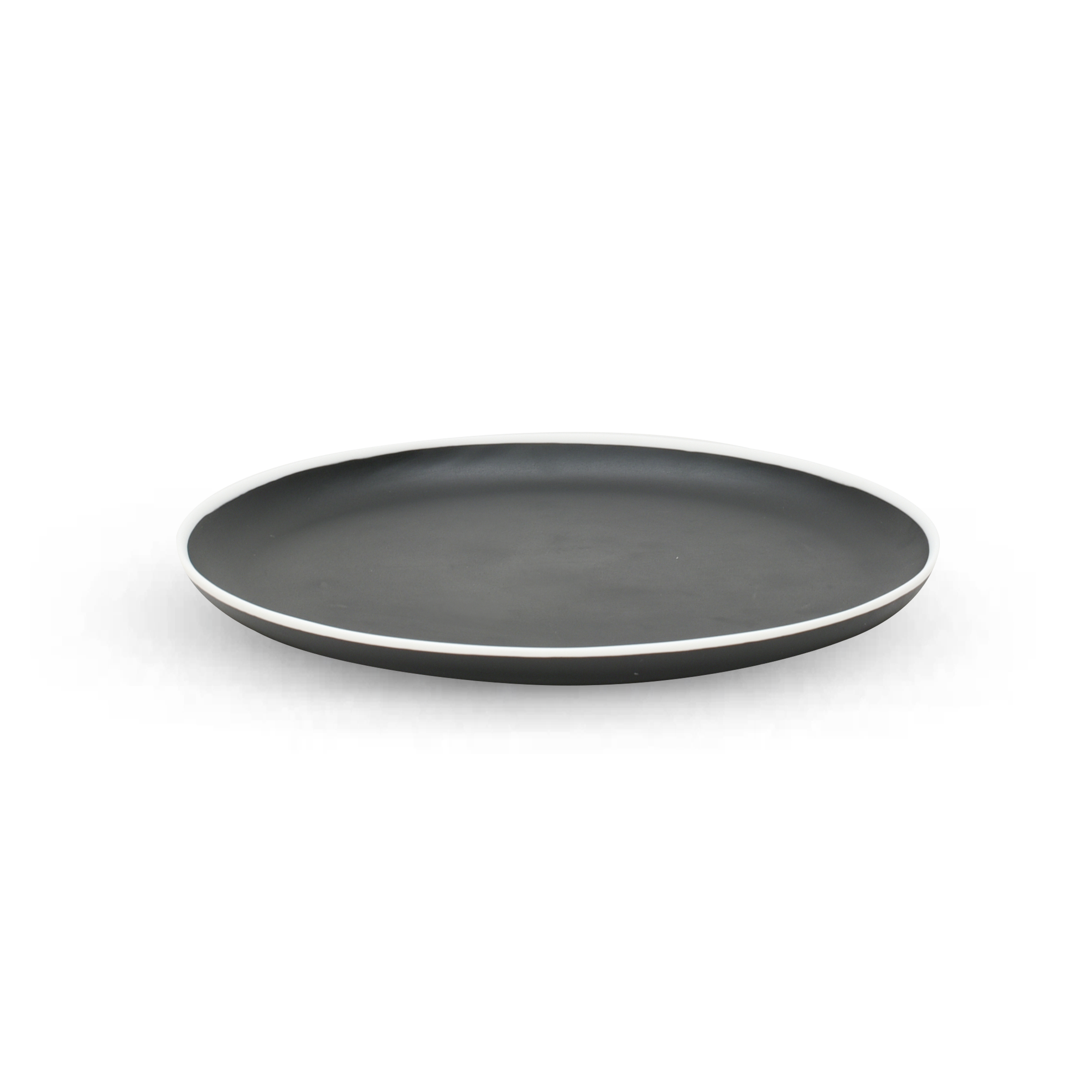 Modern Tableware Black with White Rim
